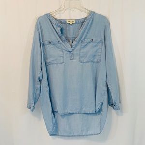 Cloth & Stone Denim Chambray Top